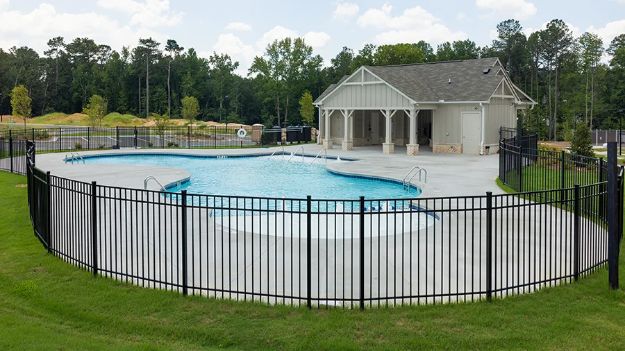 On-site pool at Chandler Station Home Rentals in Lawrenceville, GA